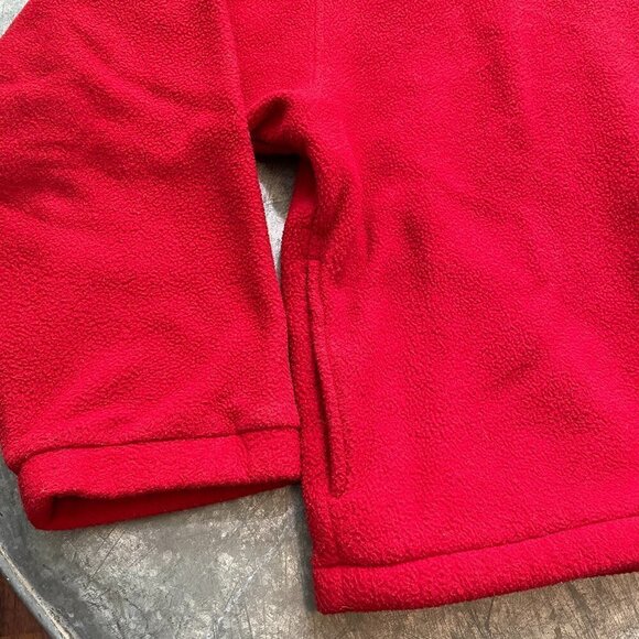Vintage Speedo 80s 90s Fleece Embroidered Logo Red Full Zip Sweatshirt Jacket - Picture 6 of 12